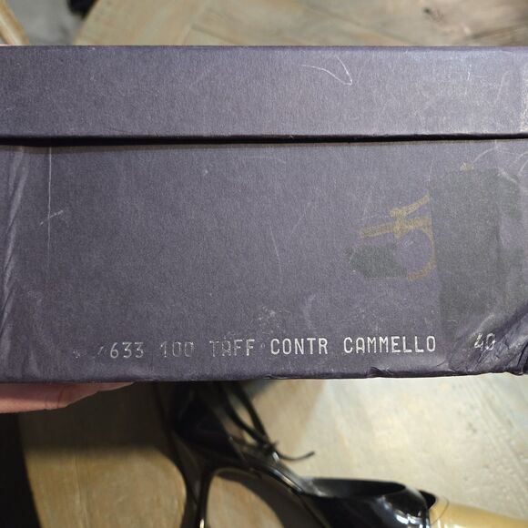 PRADA Sz 40 Brown Tan Patchwork High Heel Shoes Vintage - Picture 10 of 10